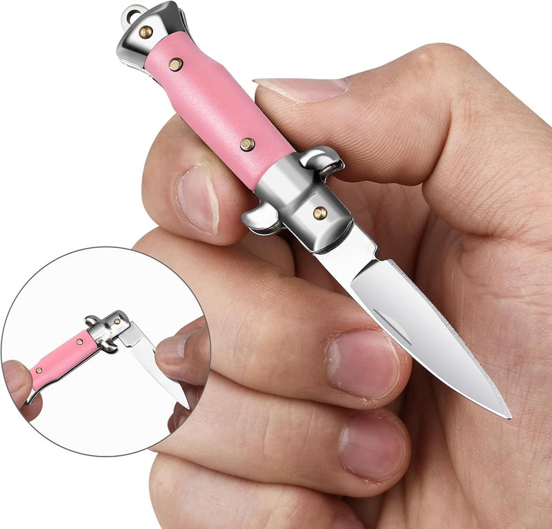 FUNBRO Small Pocket Knife, Cool Knives Box Cutter for Women (Pink) - Image 4